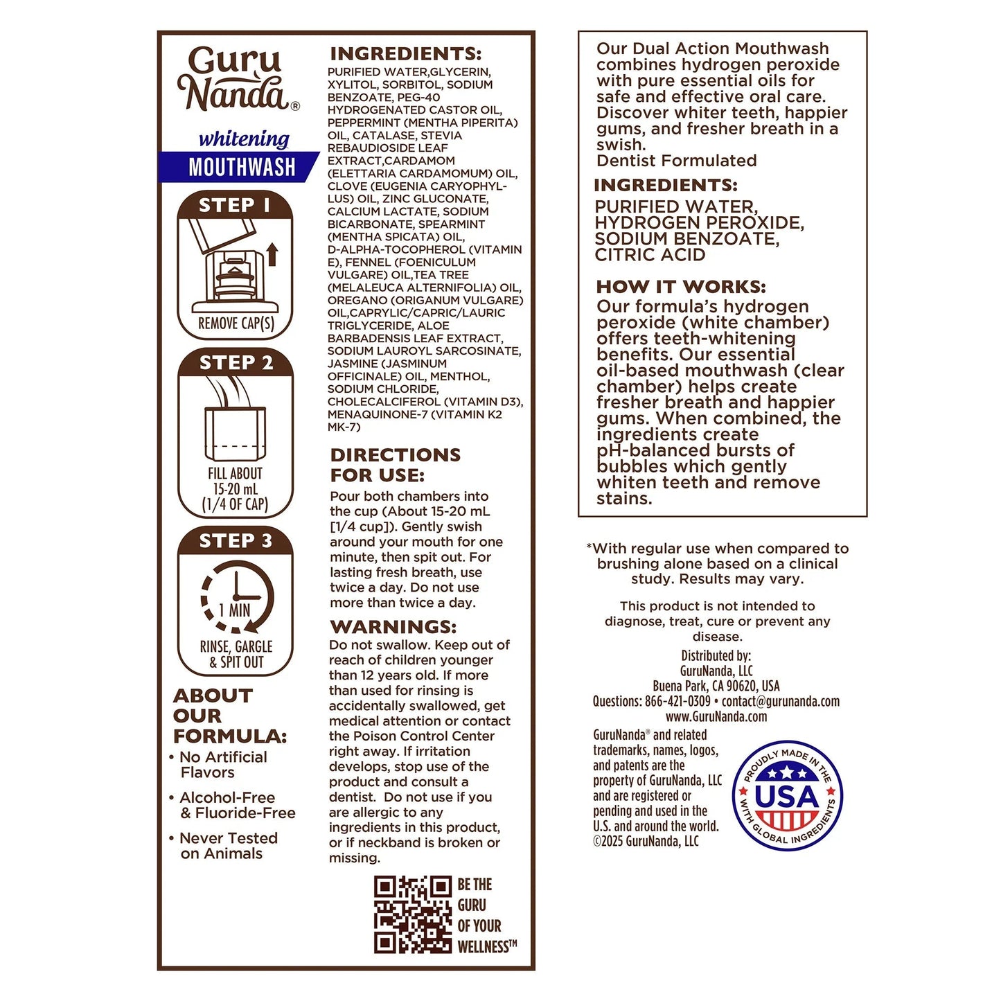 Dual Barrel Oxyburst Whitening Mouthwash, Wild Mint