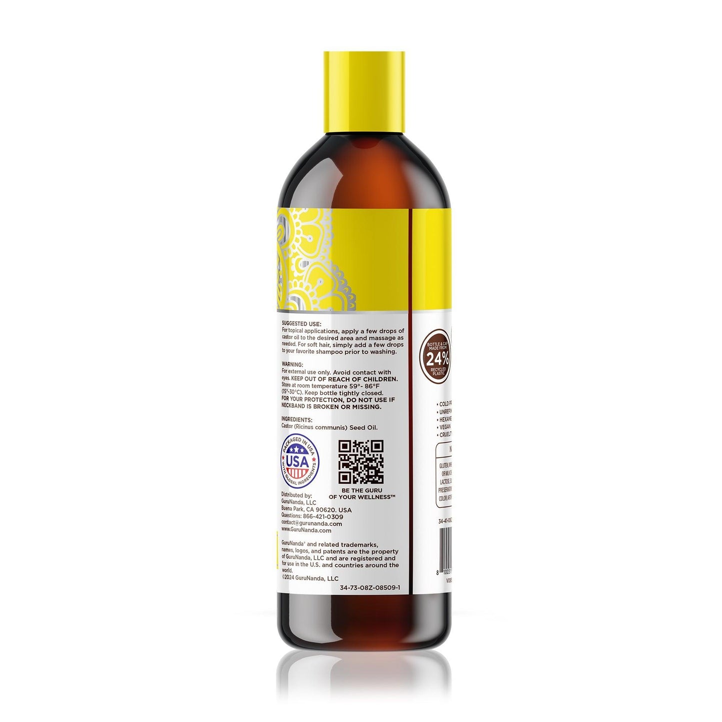 Cold Pressed Castor Oil – 8 fl oz