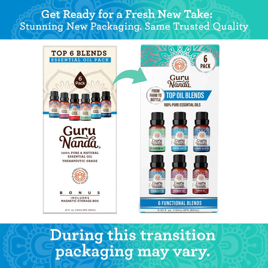 6 Essential Oil Blends Set, 10 ML