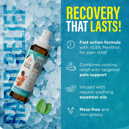 Menthol with Magnesium Spray for Pain Relief - Pack of 3