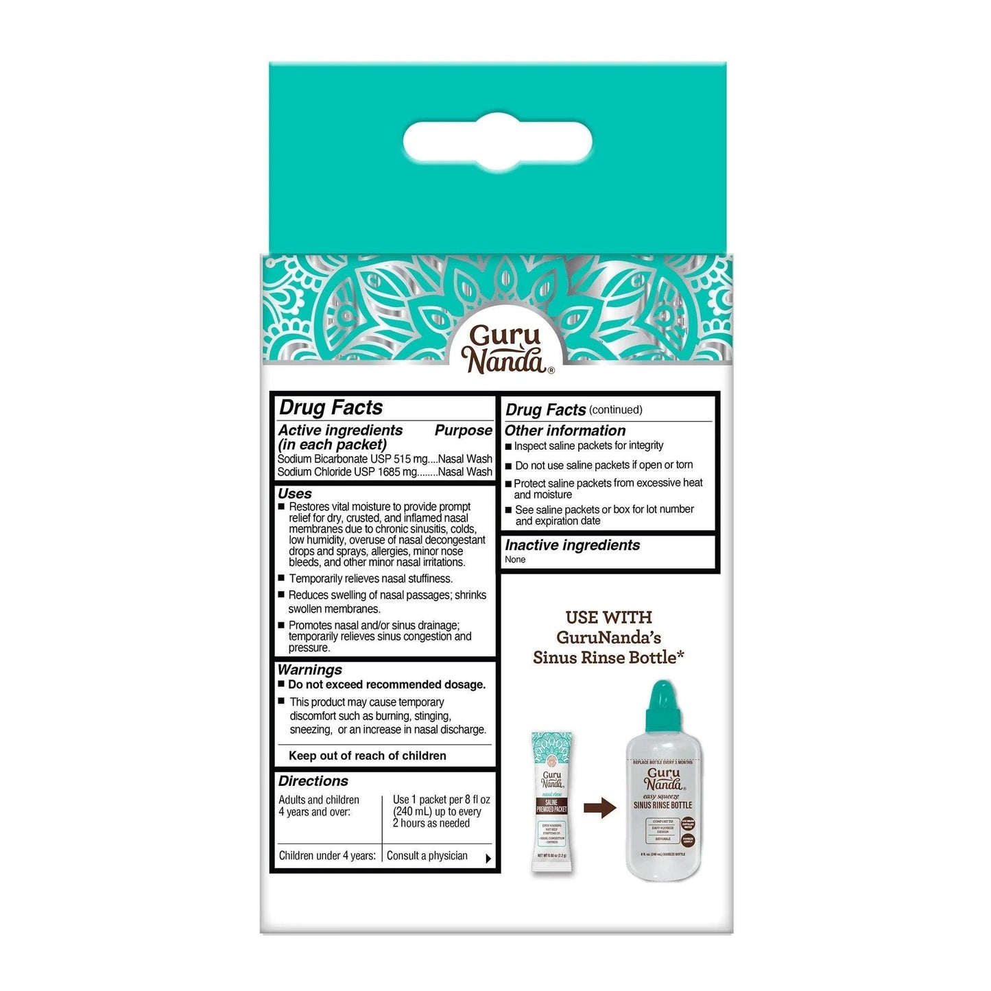 Premixed Saline Packets - 192 Count