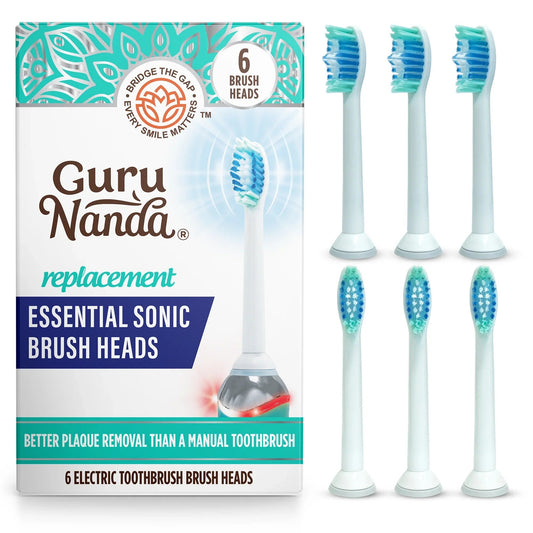 Pressure Sensor Sonic Replacement Brush Heads – 6 Pack