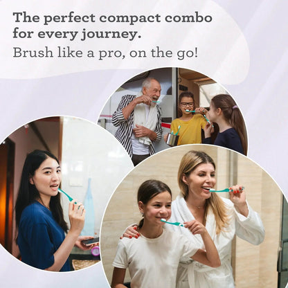 Travel Kit – Folding Toothbrush & Hydroxyapatite Toothpaste, Jasmine Mint – 0.98 oz