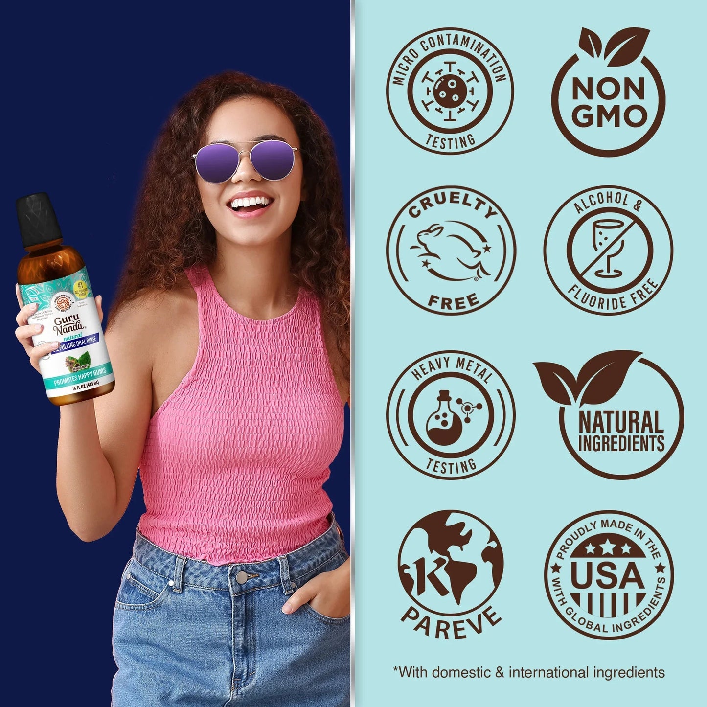 Cocomint Oil Pulling with 7 Essential Oils & Vitamins D3, E & K2