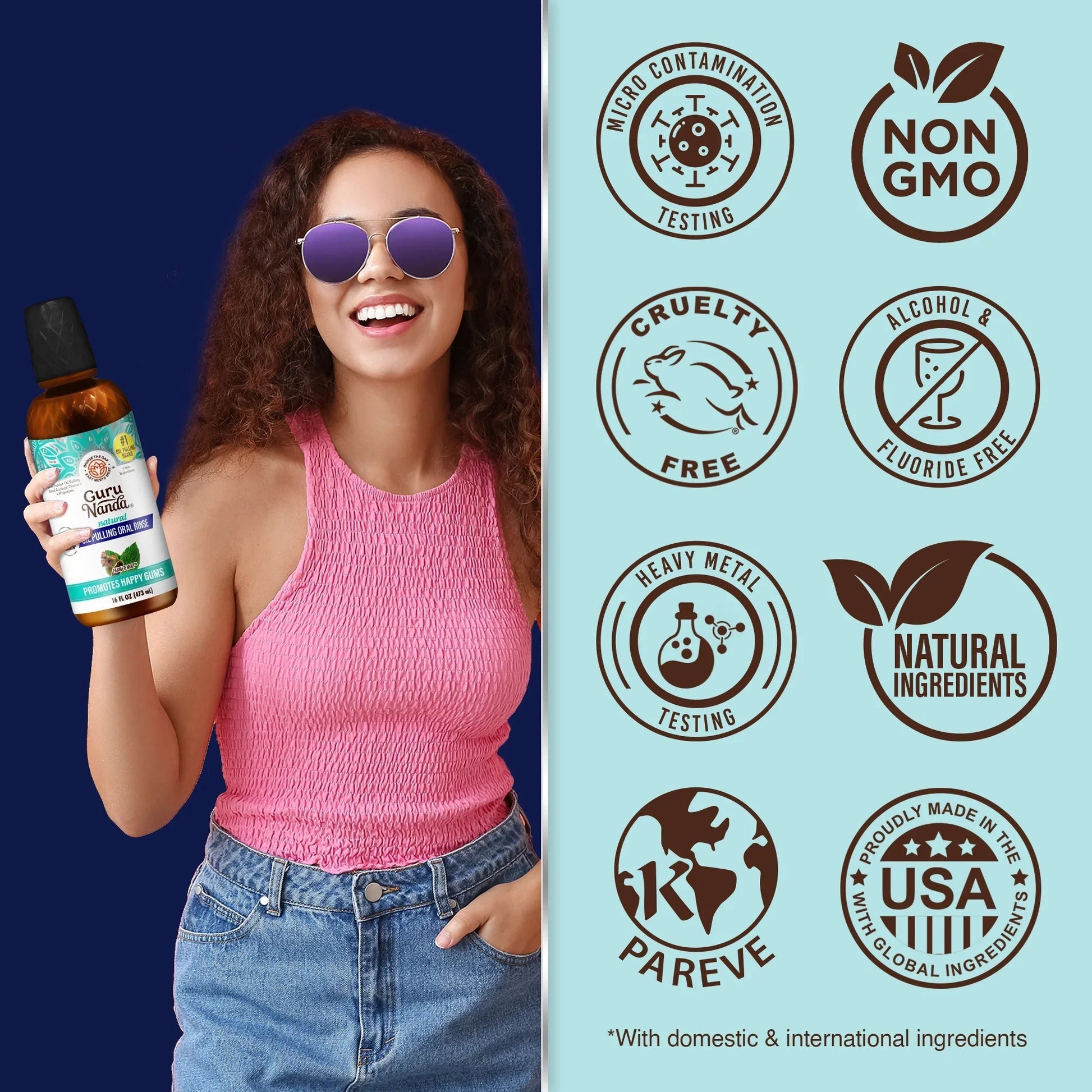 Cocomint Oil Pulling with 7 Essential Oils & Vitamins D3, E & K2