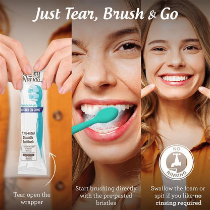Ready-to-Go Butter on Gums Pre-Pasted Toothbrushes