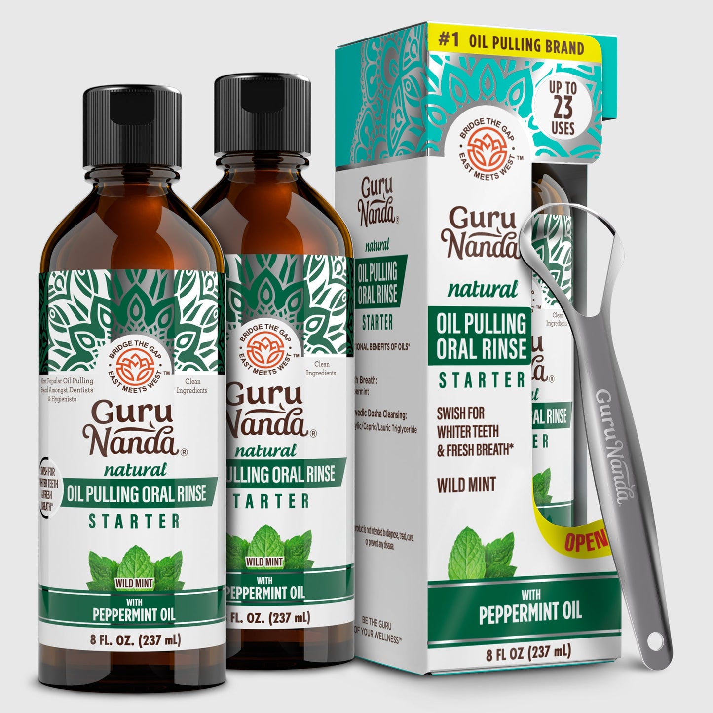 Coconut & Peppermint Oil Pulling, Starter Kit – 8 fl oz
