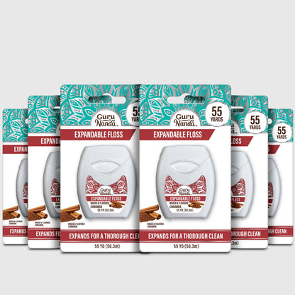 Cinnamon Flavored Expandable Dental Floss – 55 Yards