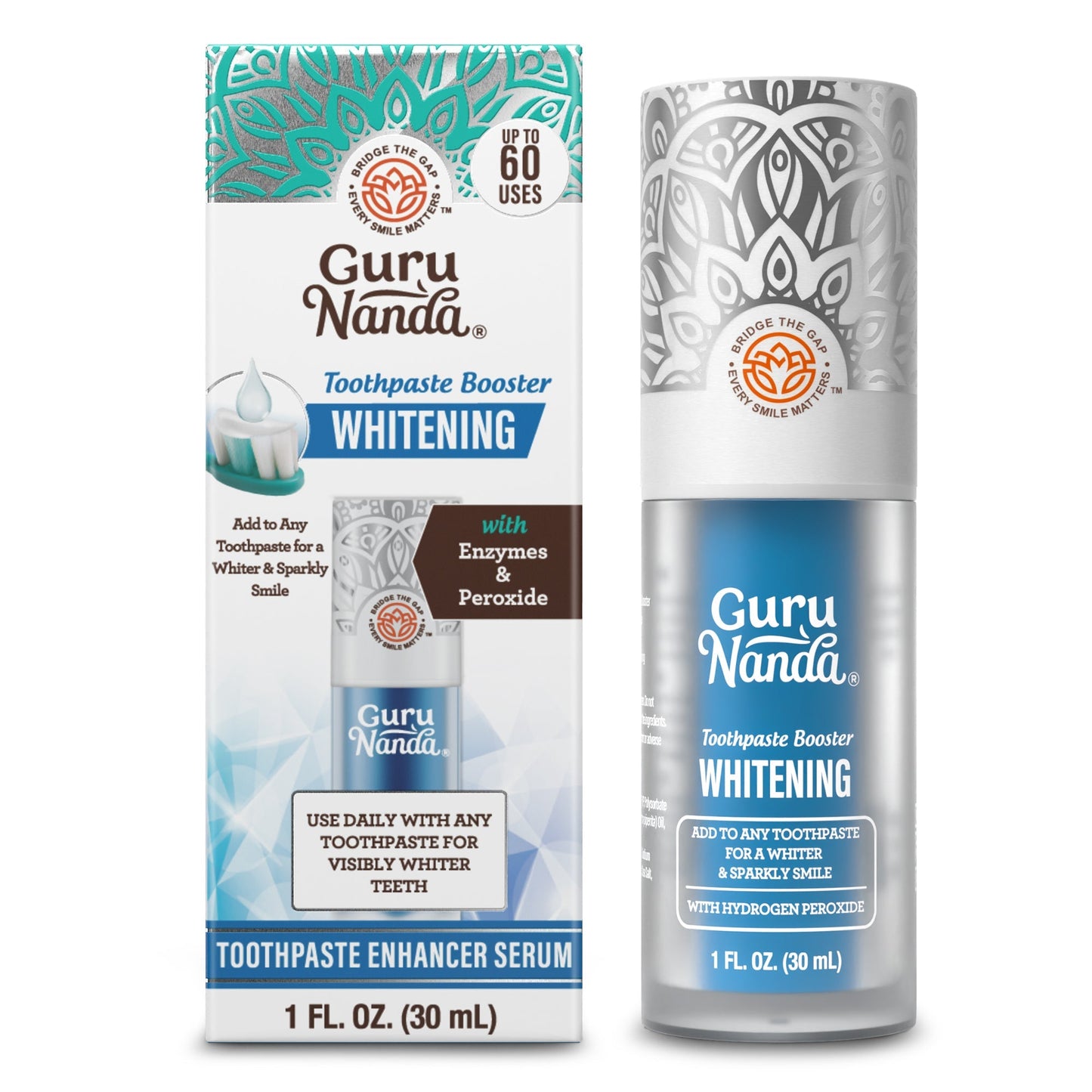 Whitening Toothpaste Booster with Enzymes & Peroxide – 1 fl oz