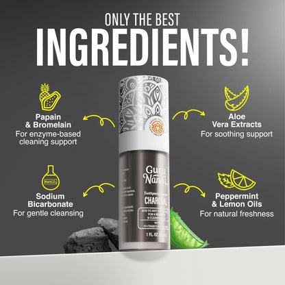Charcoal Toothpaste Booster with 5% Charcoal Powder – 1 fl oz