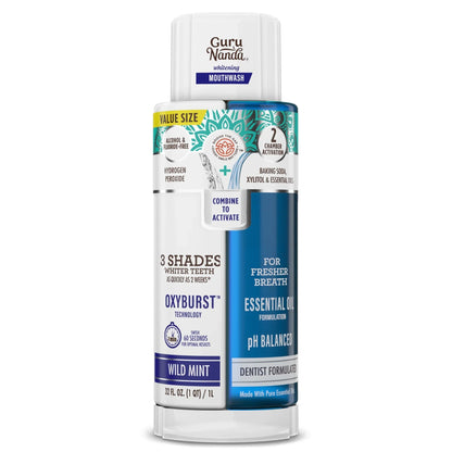 Dual Barrel Oxyburst Whitening Mouthwash, Wild Mint