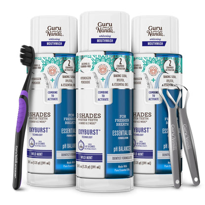 Dual Barrel Oxyburst Whitening Mouthwash, Wild Mint