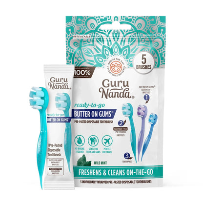 Ready-to-Go Butter on Gums Pre-Pasted Toothbrushes
