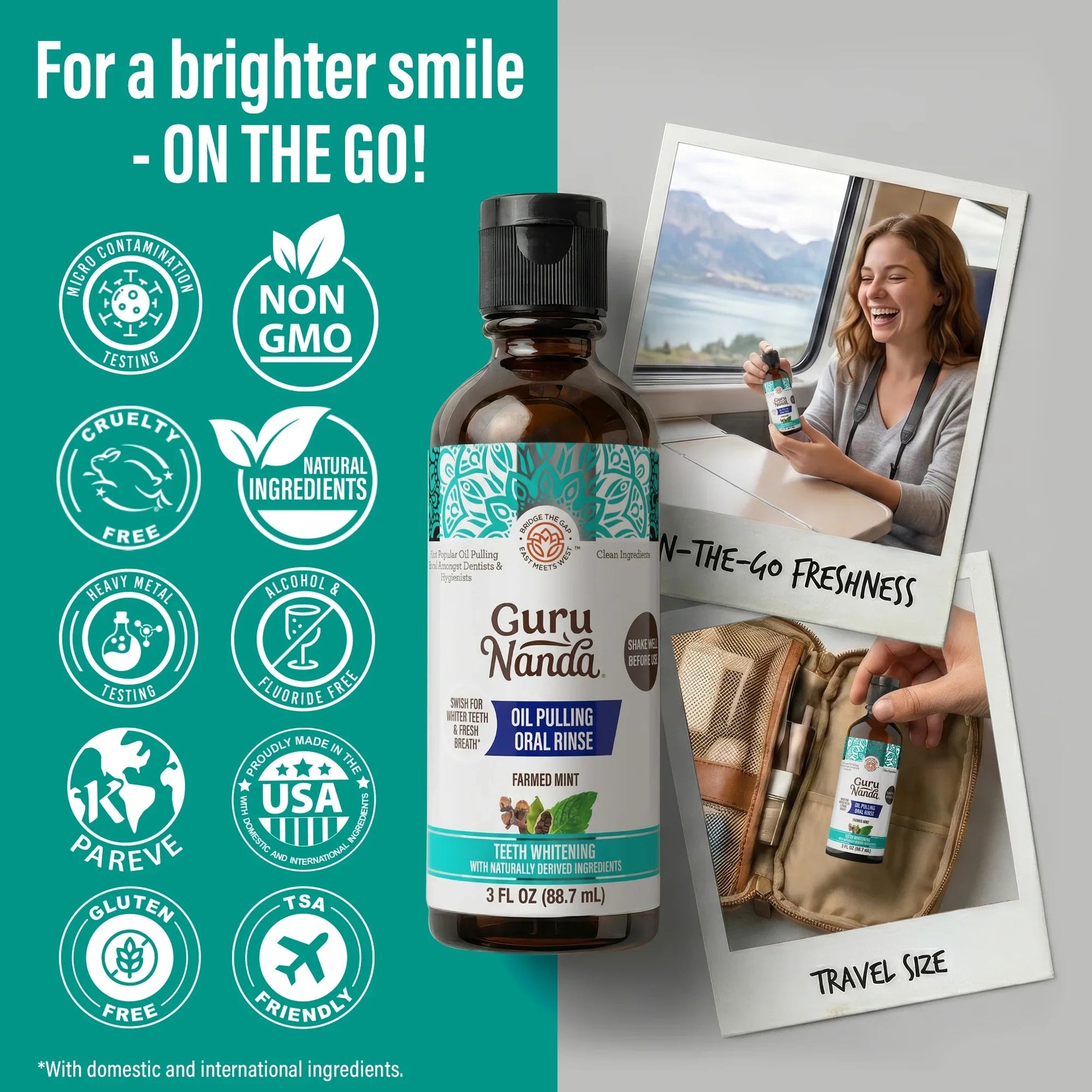 Cocomint Oil Pulling with 7 Essential Oils & Vitamins D3, E & K2