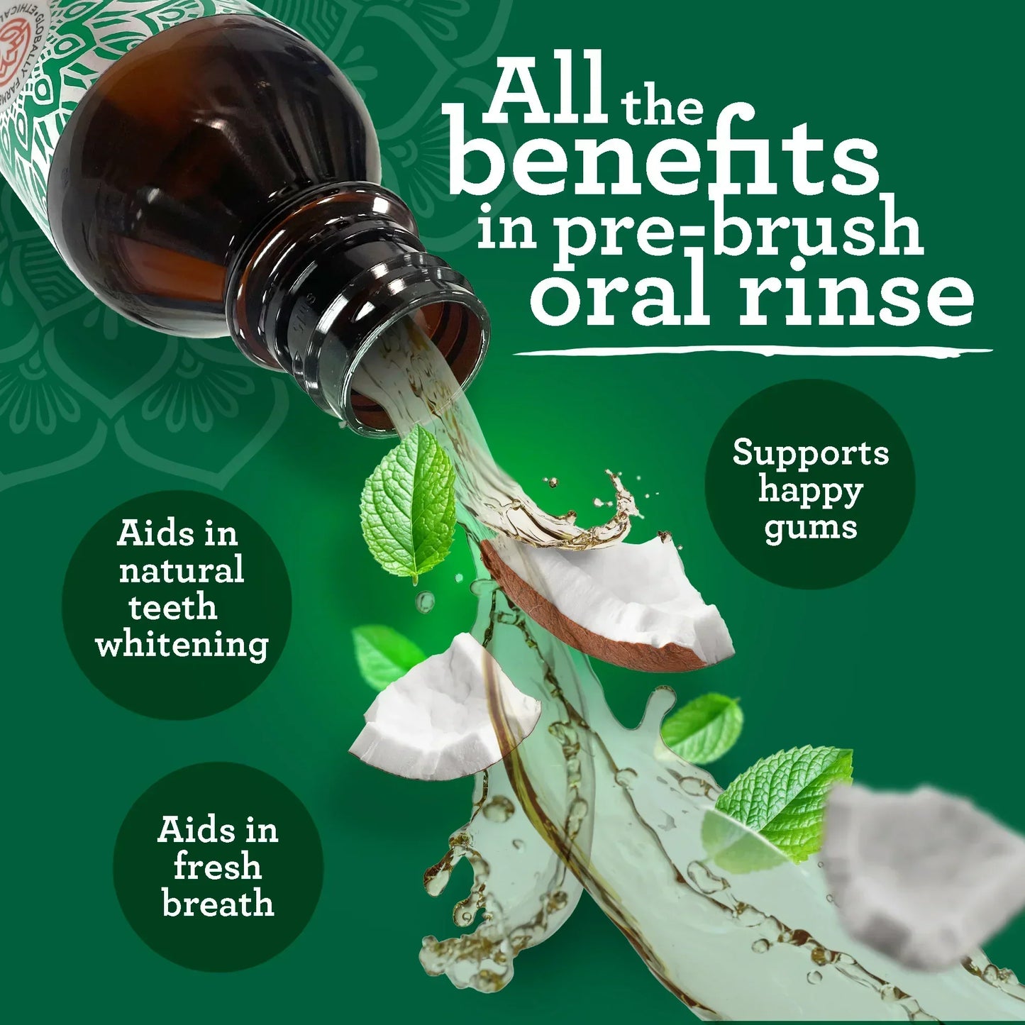 Coconut & Peppermint Oil Pulling, Starter Kit – 8 fl oz