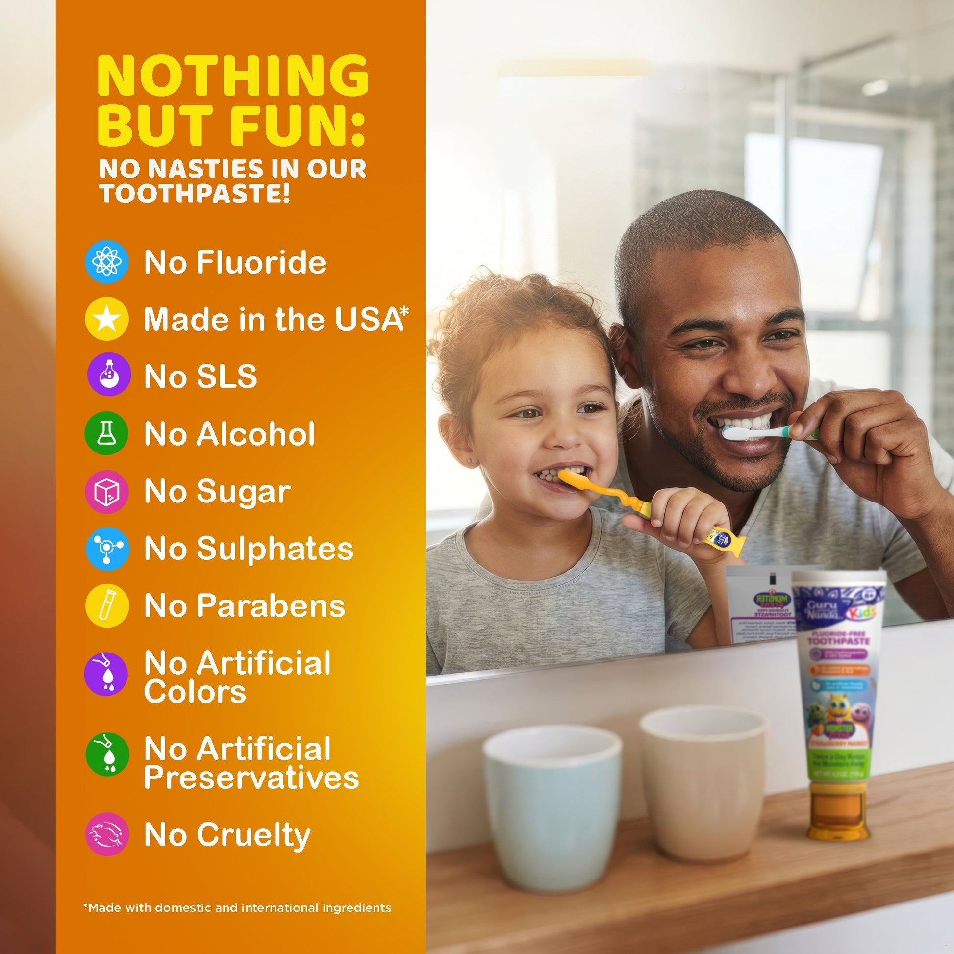 Kids Toothpaste with Xylitol & Hydroxyapatite, Strawberry Mango – 4.2 oz – 3 Pack
