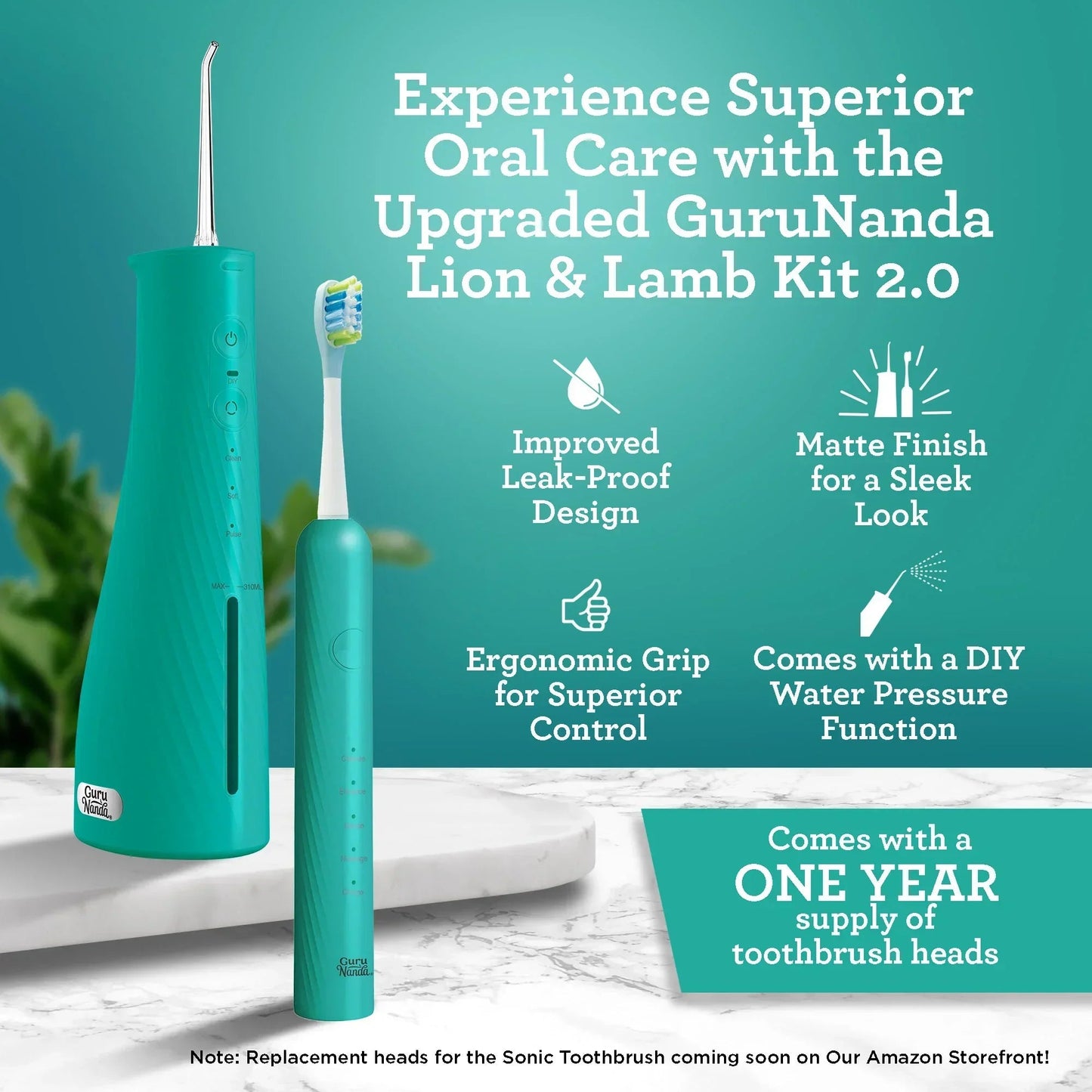 Lion & Lamb 2.0 Portable Sonic Toothbrush & Water Flosser