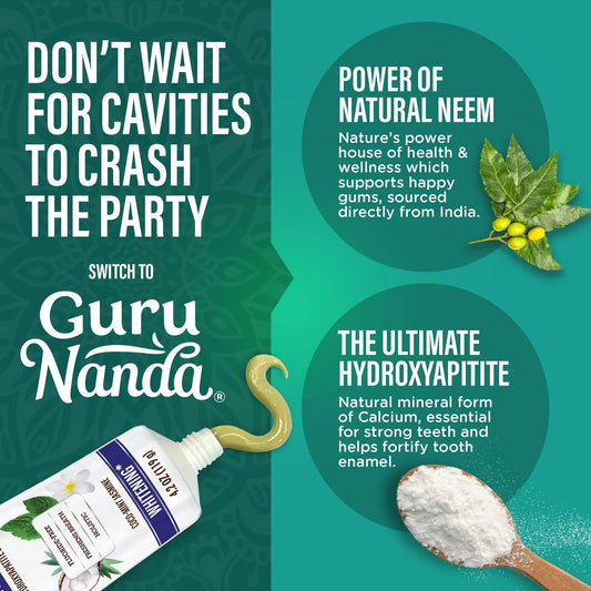 Hydroxyapatite & Neem Whitening Toothpaste, Fluoride Free