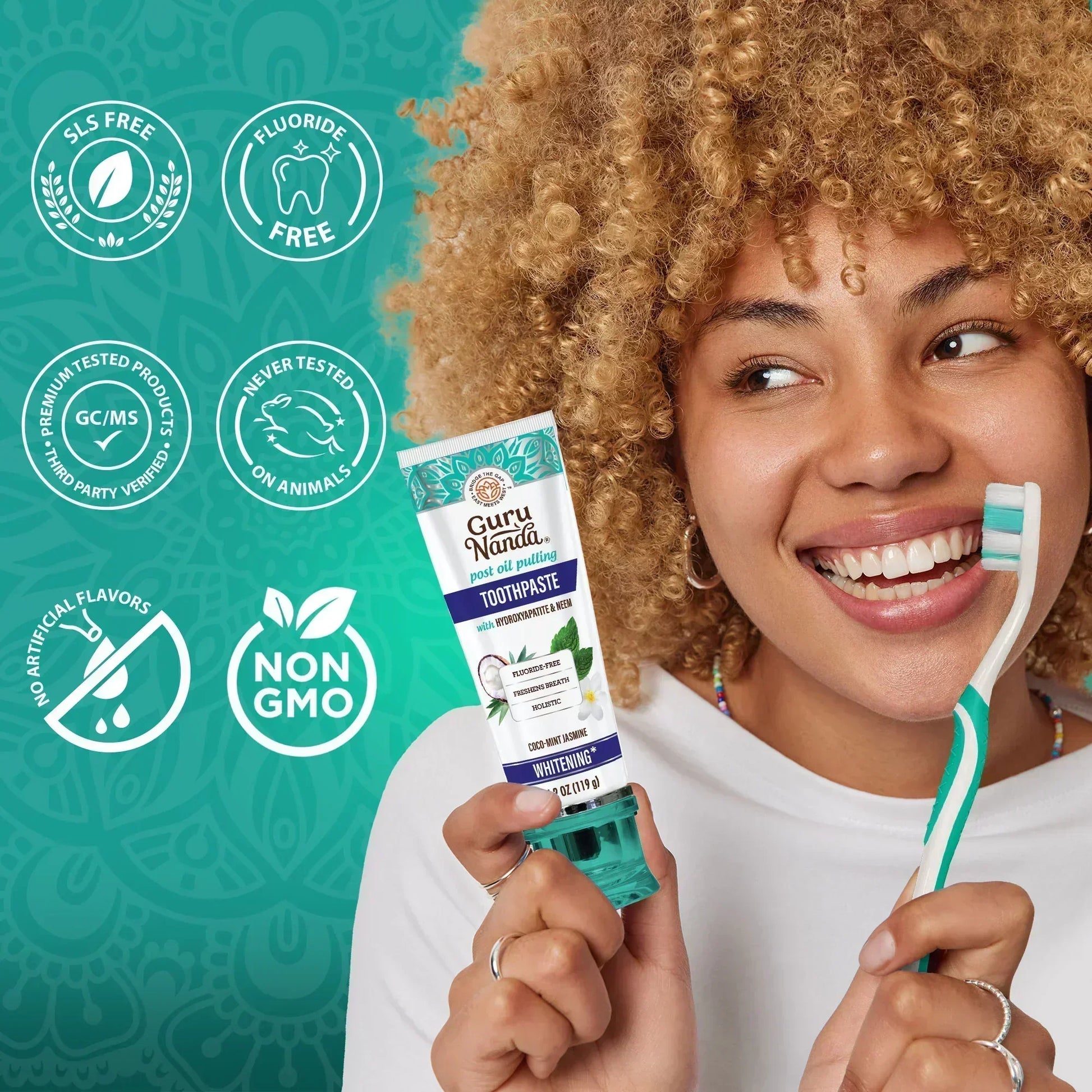 Hydroxyapatite & Neem Whitening Toothpaste, Fluoride Free