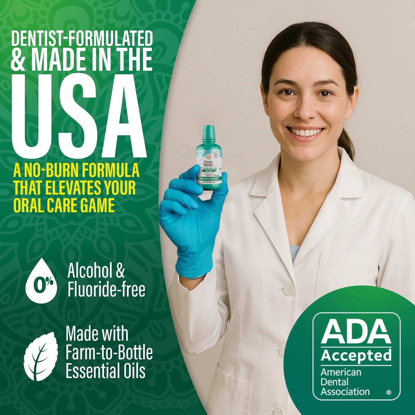 Fresh Breath Harmonizer Oral Rinse, Wild Mint