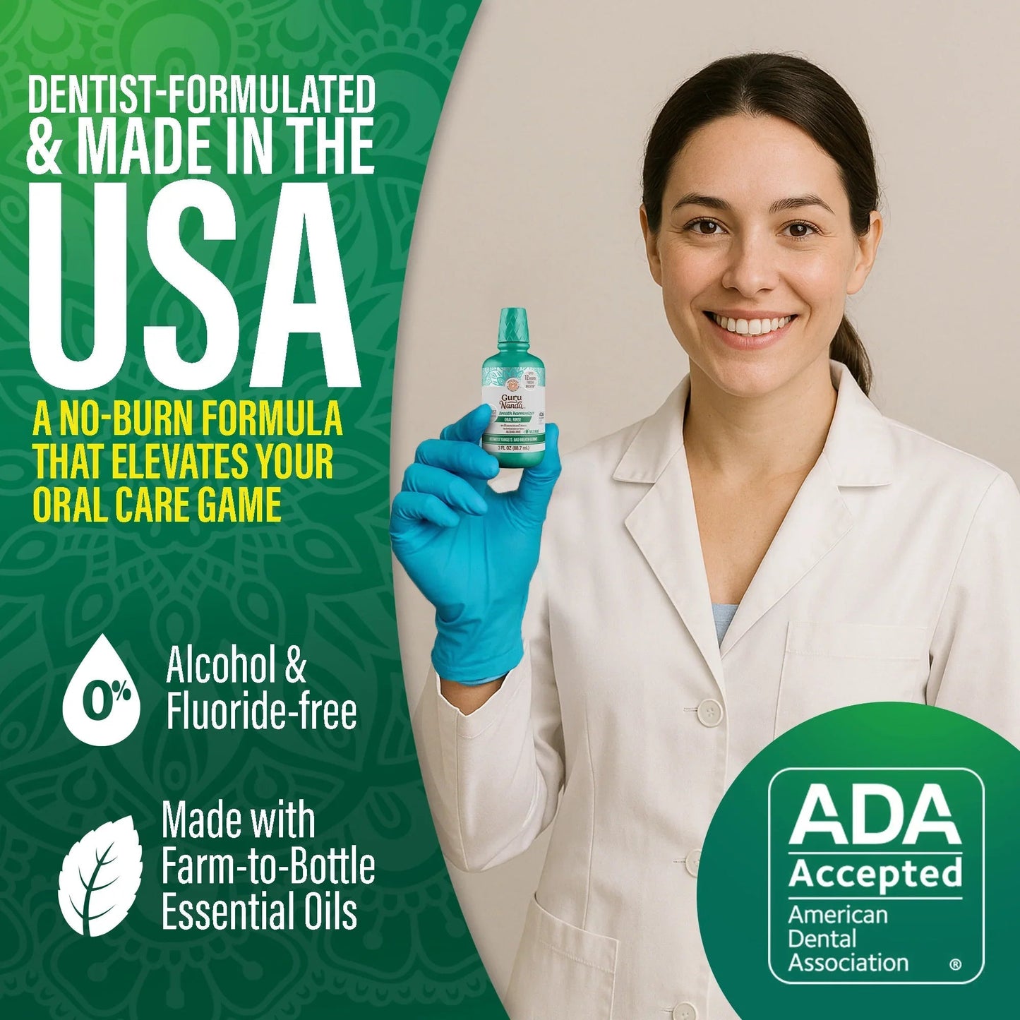 Fresh Breath Harmonizer Oral Rinse, Wild Mint