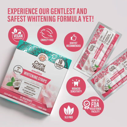 Sensitive Whitening Strips – 16 Day Treatment