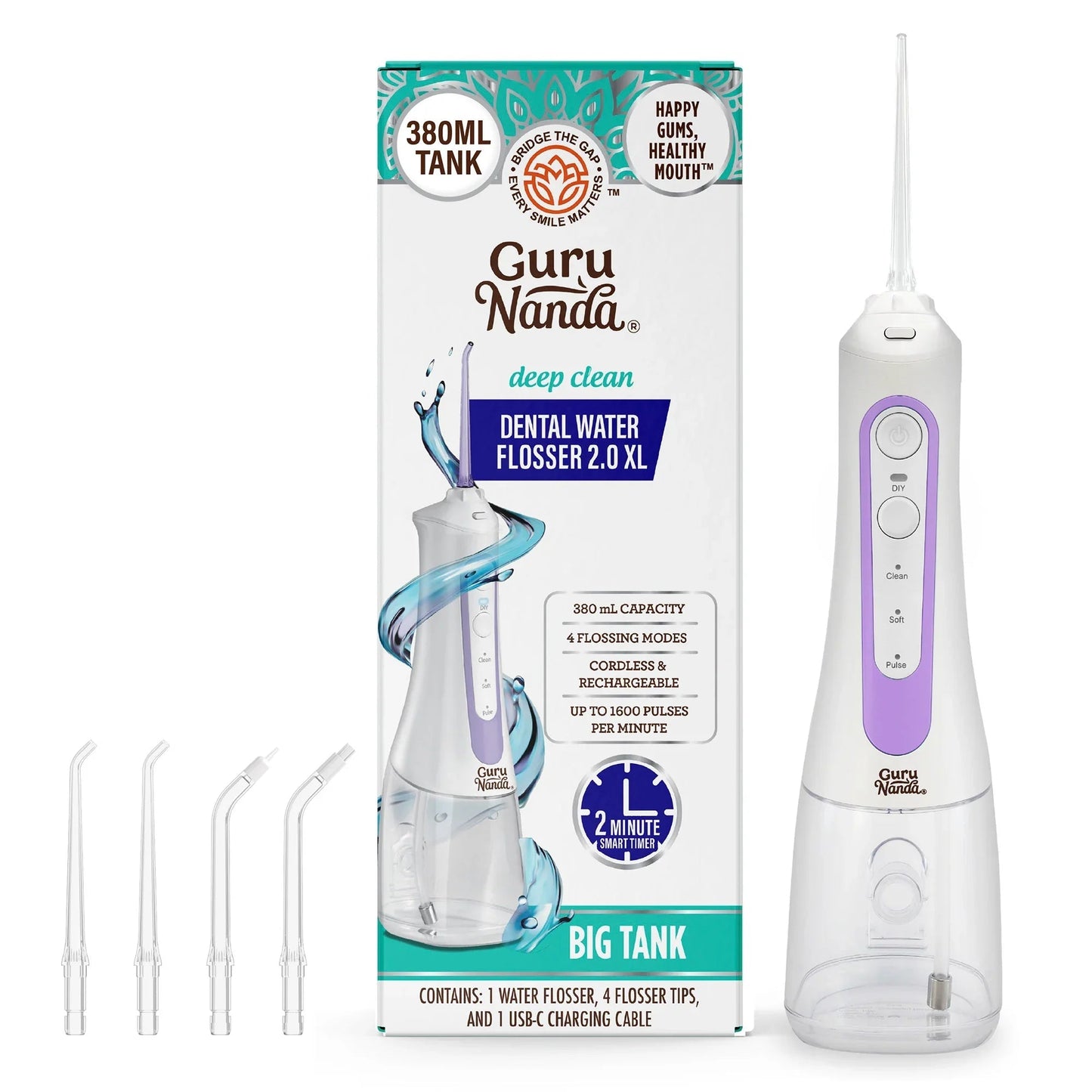 Deep Clean Dental Water Flosser 2.0 XL (380ml)
