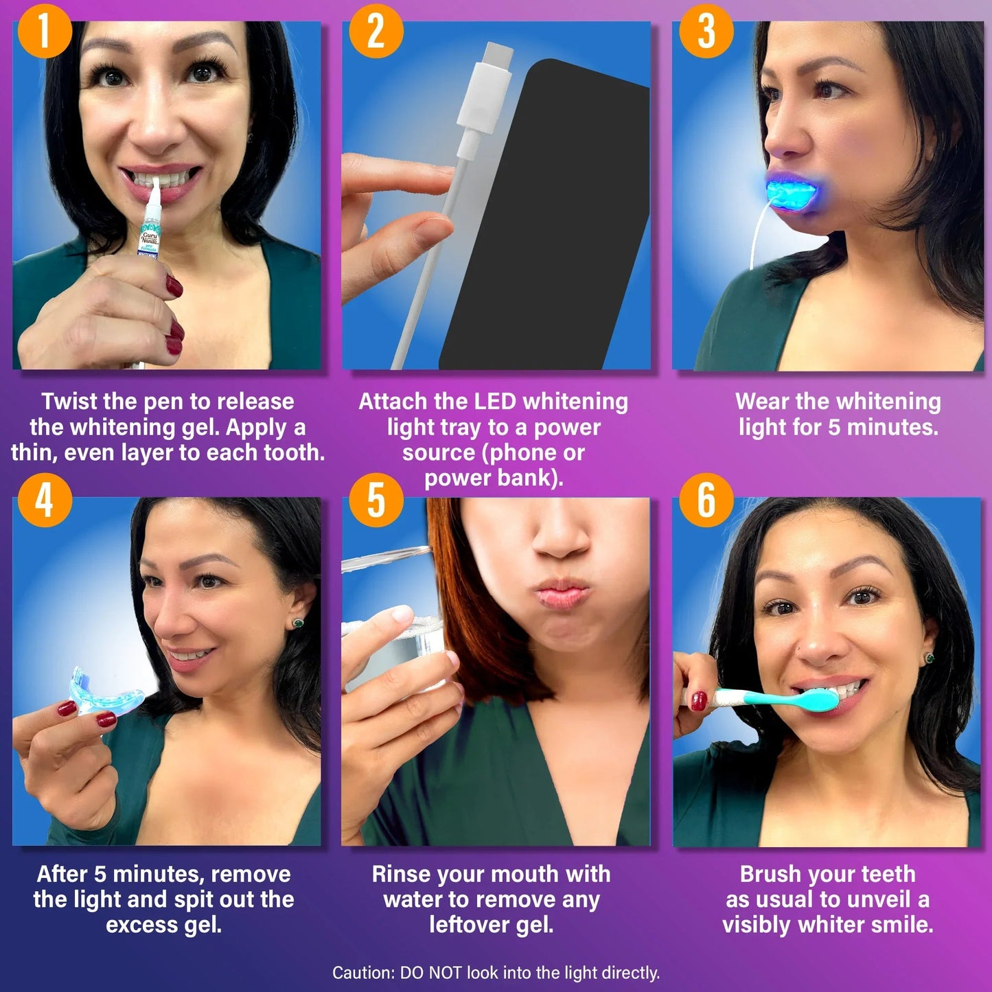 Wired LED Teeth Whitening Kit