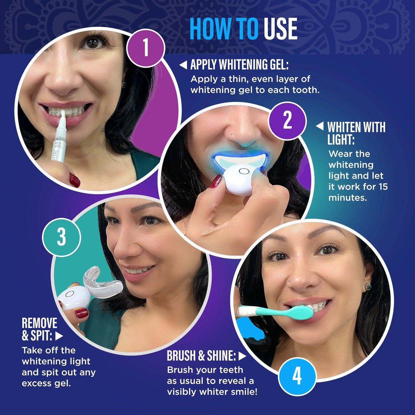 Wireless LED Teeth Whitening Kit