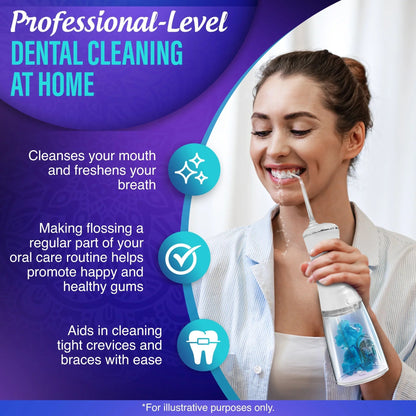 Advanced Water Flosser 3.0 with UV & 24 Aquapods