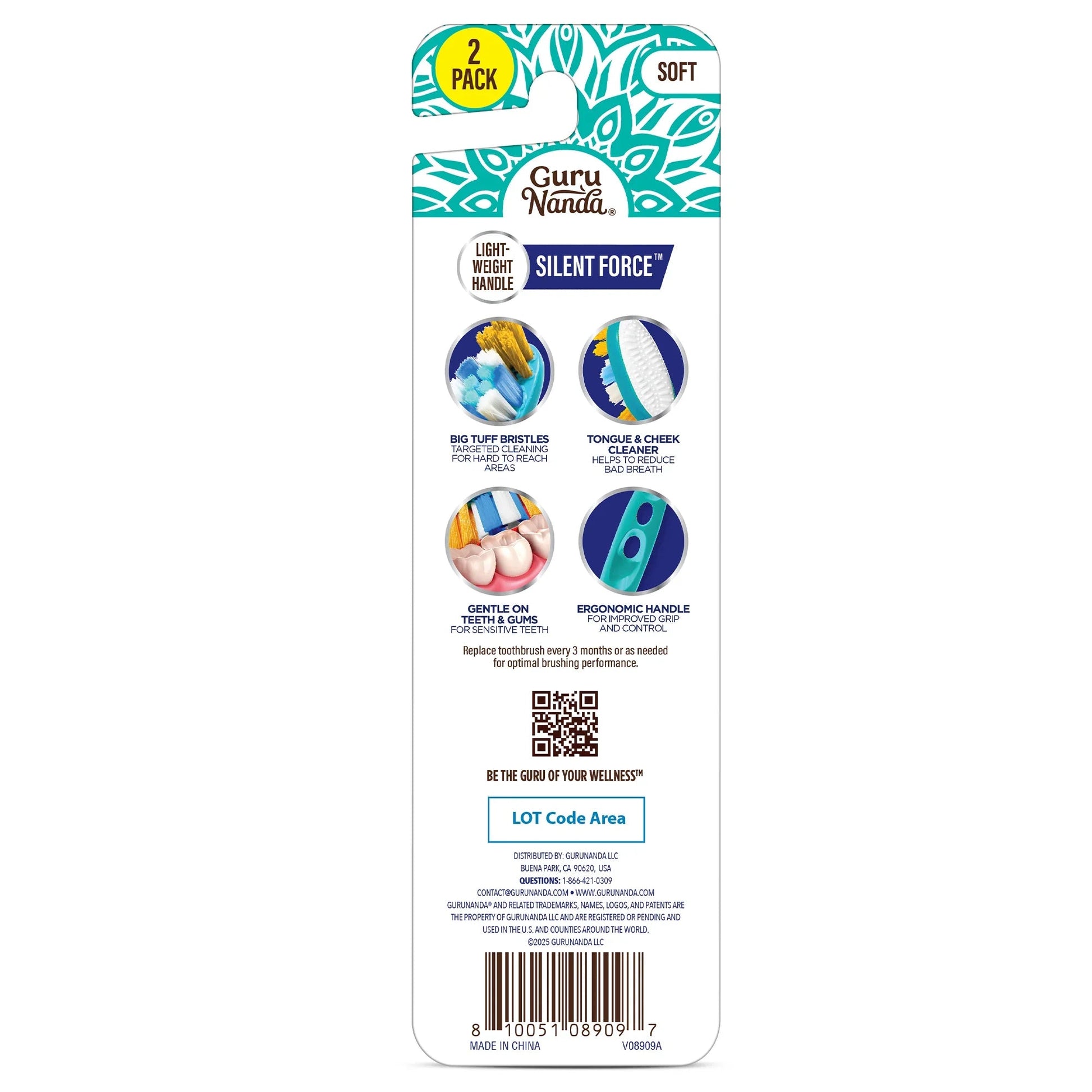 Silent Force Toothbrush – 2 Pack