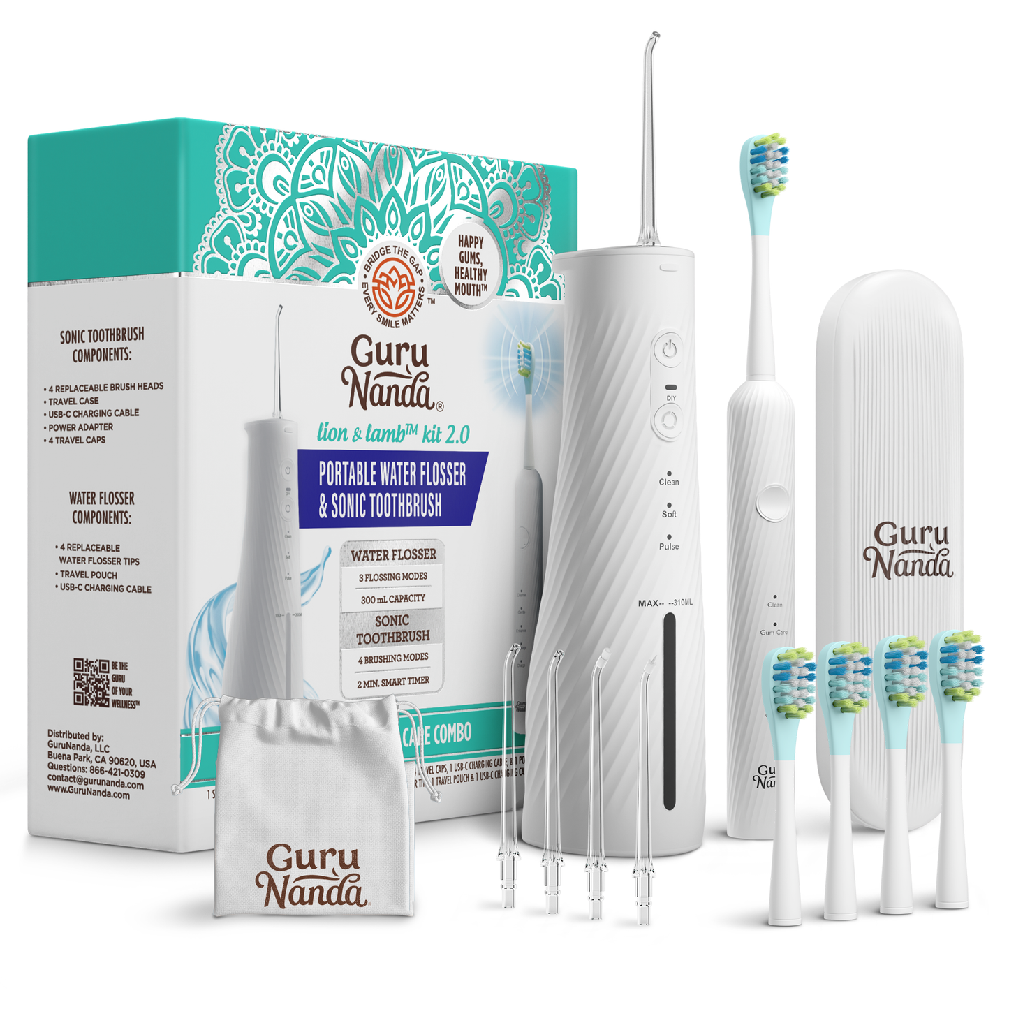 Lion & Lamb 2.0 Portable Sonic Toothbrush & Water Flosser