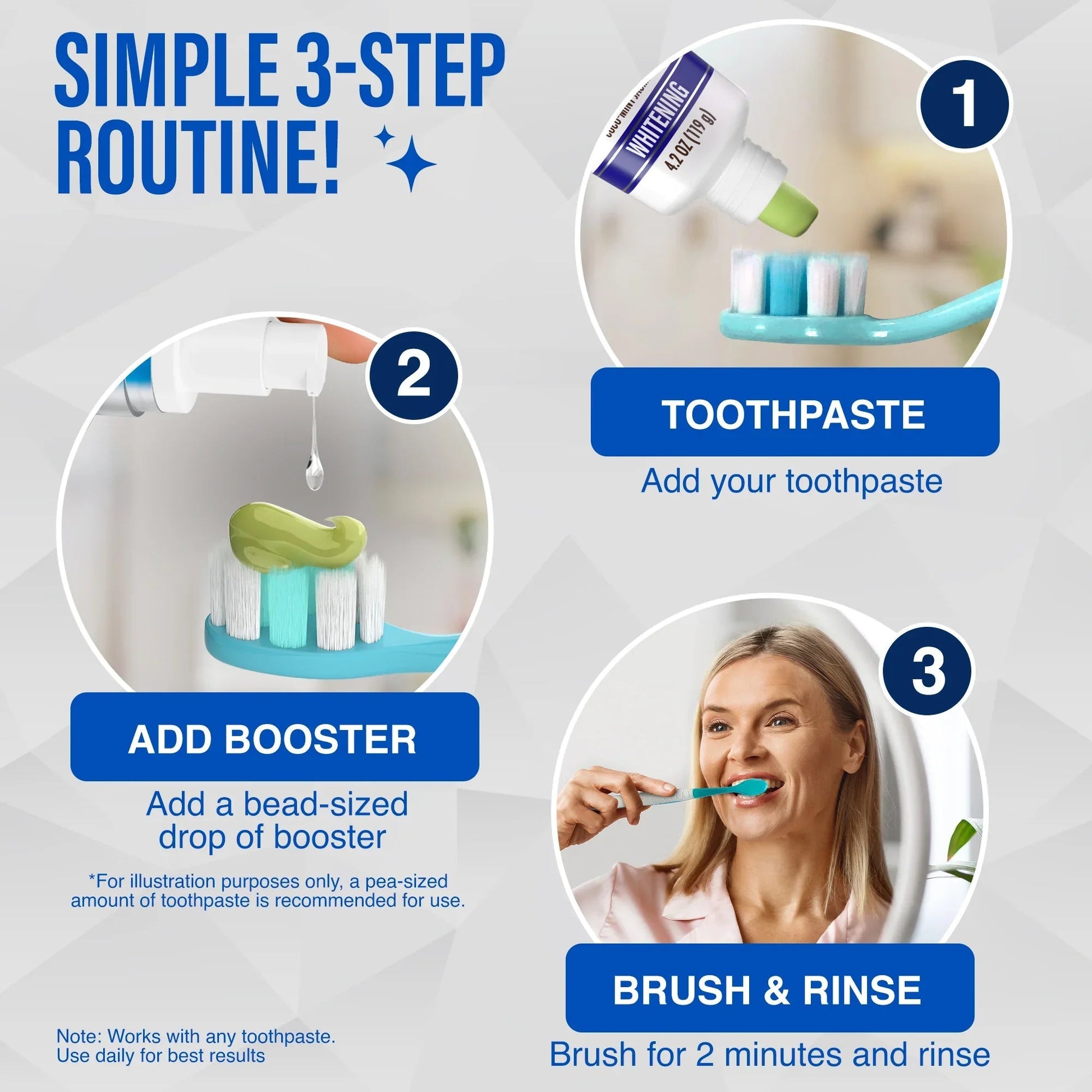 Whitening Toothpaste Booster with Enzymes & Peroxide – 1 fl oz
