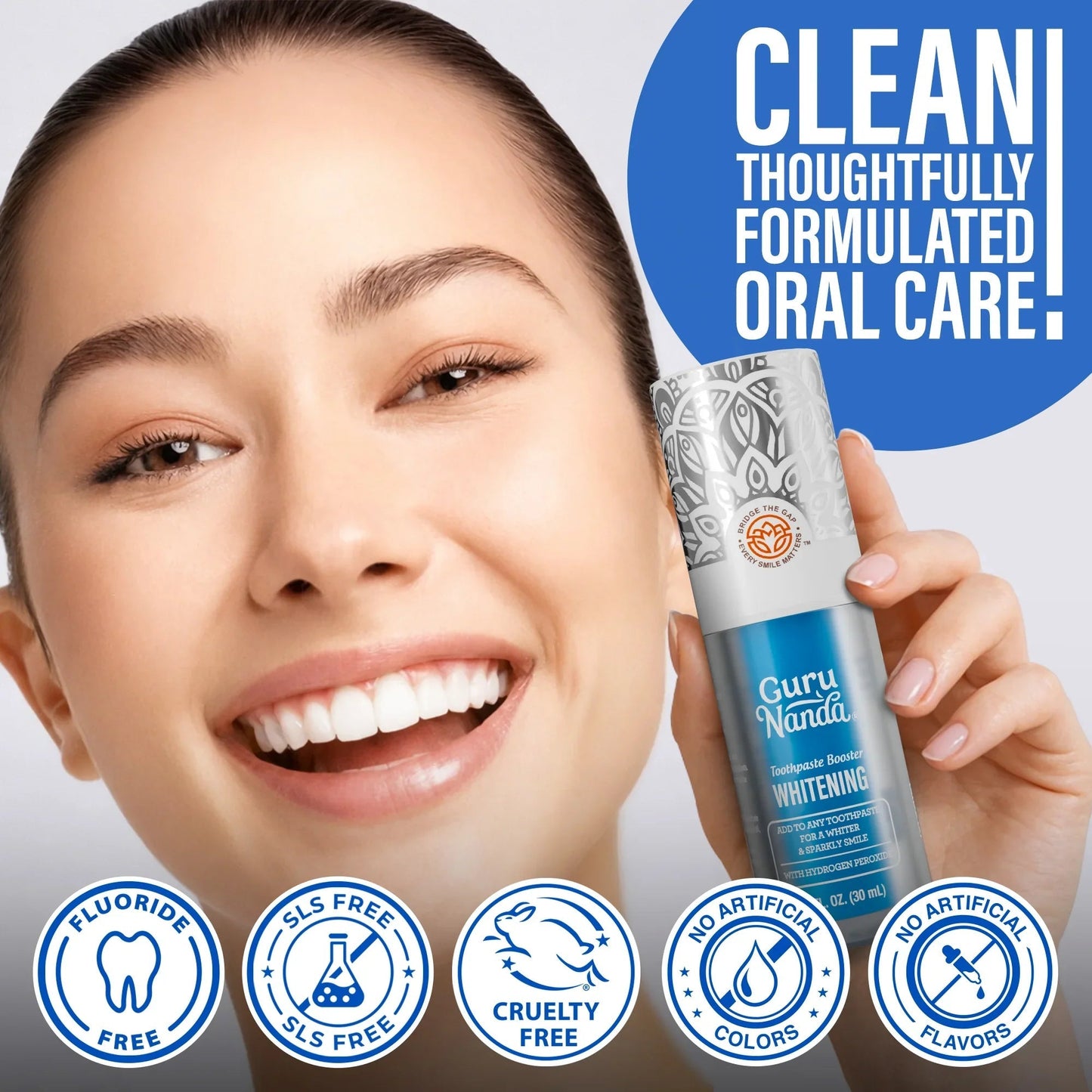 Whitening Toothpaste Booster with Enzymes & Peroxide – 1 fl oz