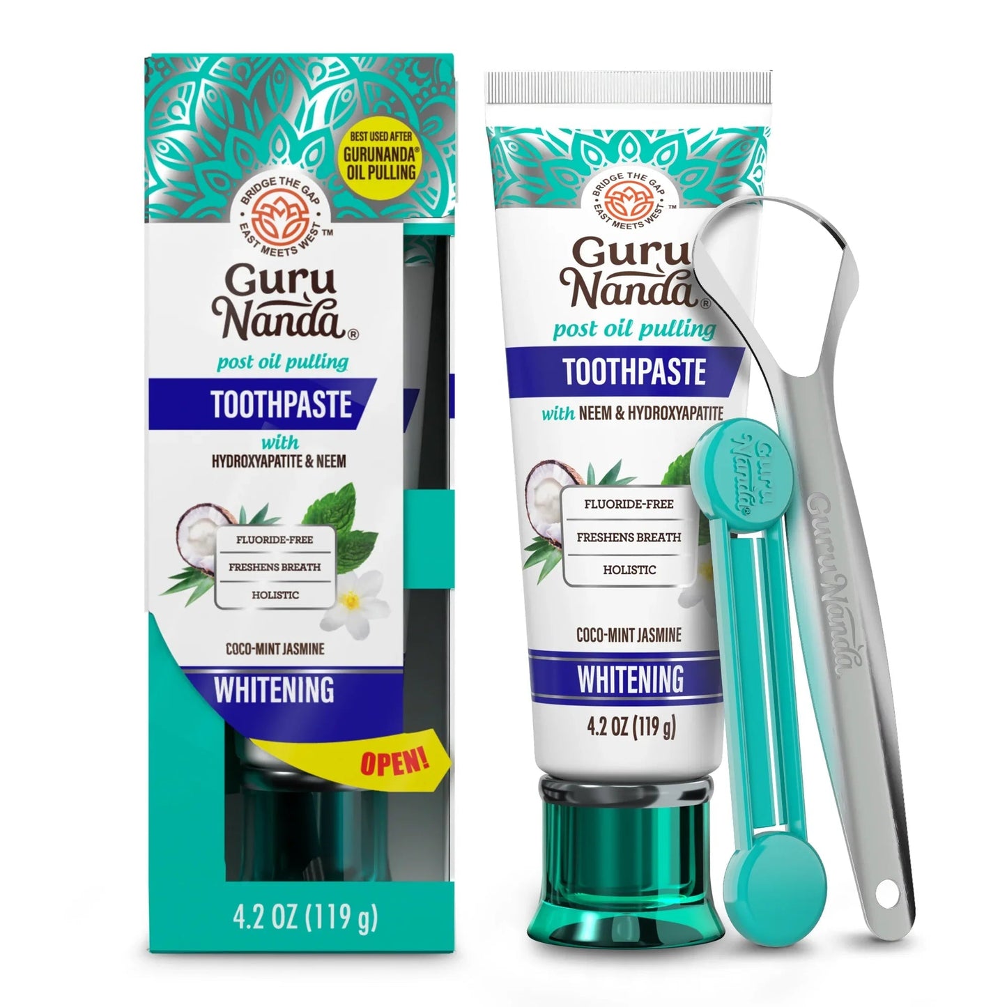 Hydroxyapatite & Neem Whitening Toothpaste, Fluoride Free