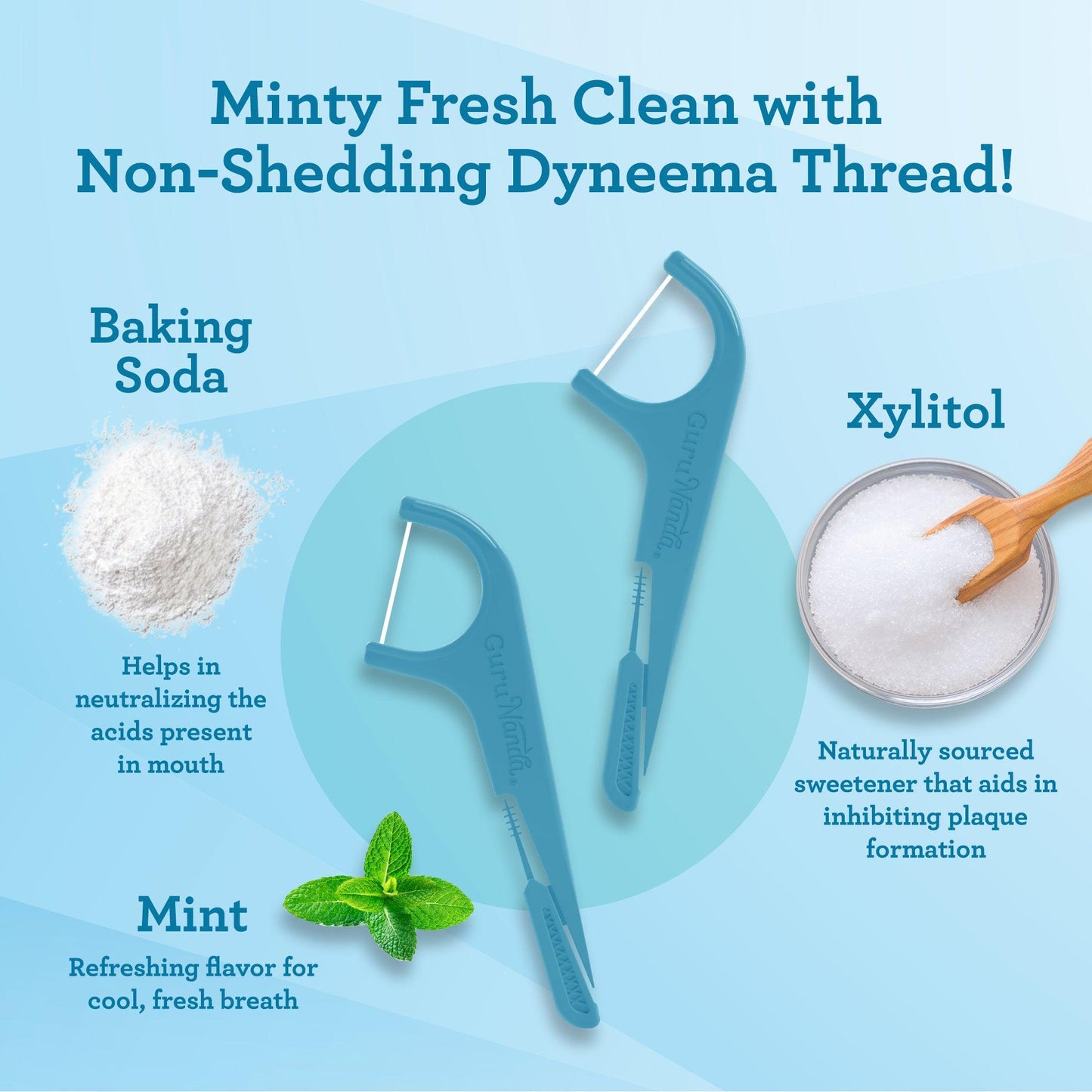 Quad Clean Floss Picks 4-in-1