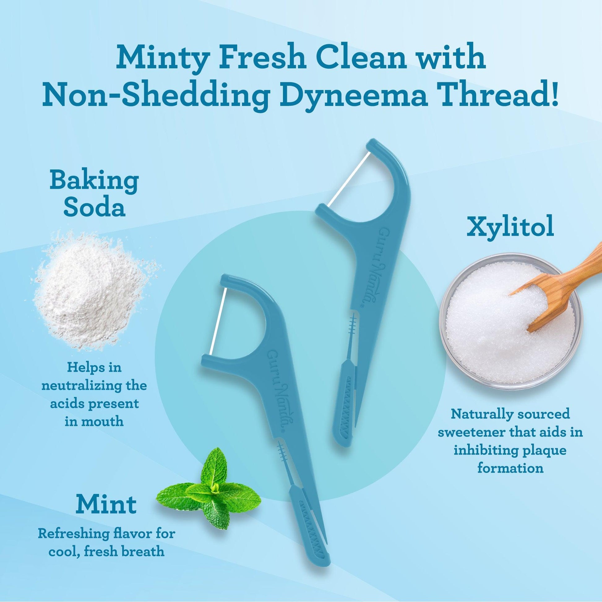 Quad Clean Floss Picks 4-in-1